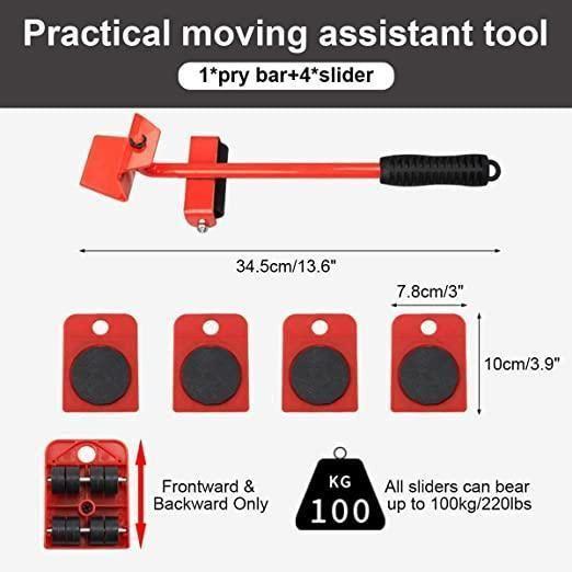 Furniture Lifter Tool Set - Move Heavy Items Effortlessly