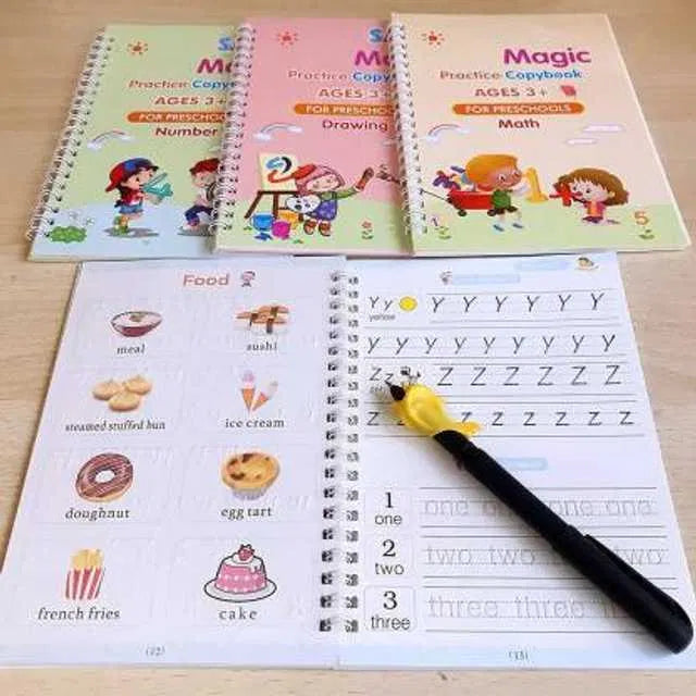 Magic Practice Copybook - Reusable Handwriting Workbook Set