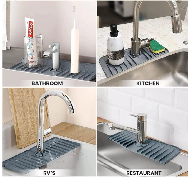 Silicone Sink Faucet Mat - Keep Your Countertop Dry