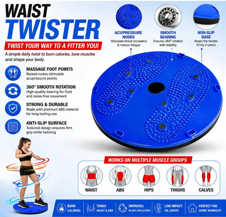 Tummy Twister Board for Waist Trimming & Core Exercise (Pack of 1)