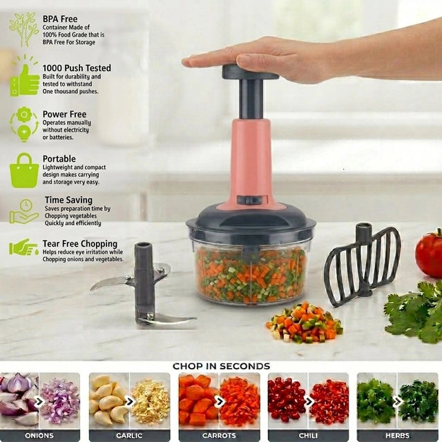 Manual Vegetable Chopper - Prep Meals in Seconds