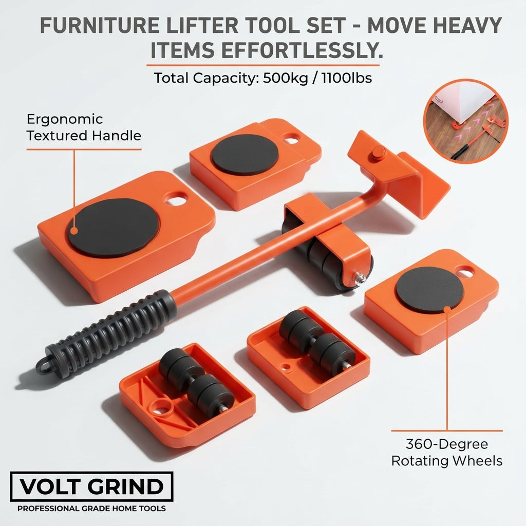 Furniture Lifter Tool Set - Move Heavy Items Effortlessly
