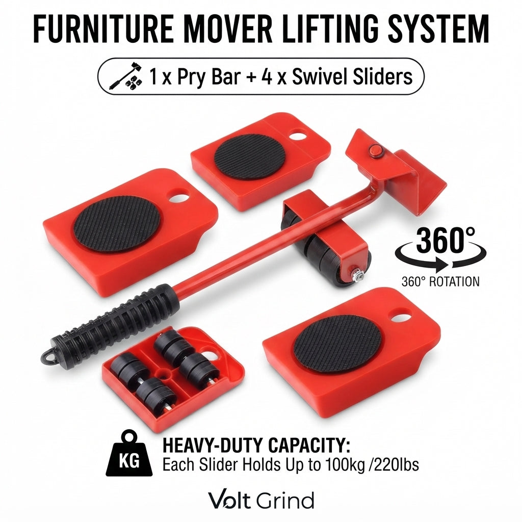 Furniture Lifter Tool Set - Move Heavy Items Effortlessly