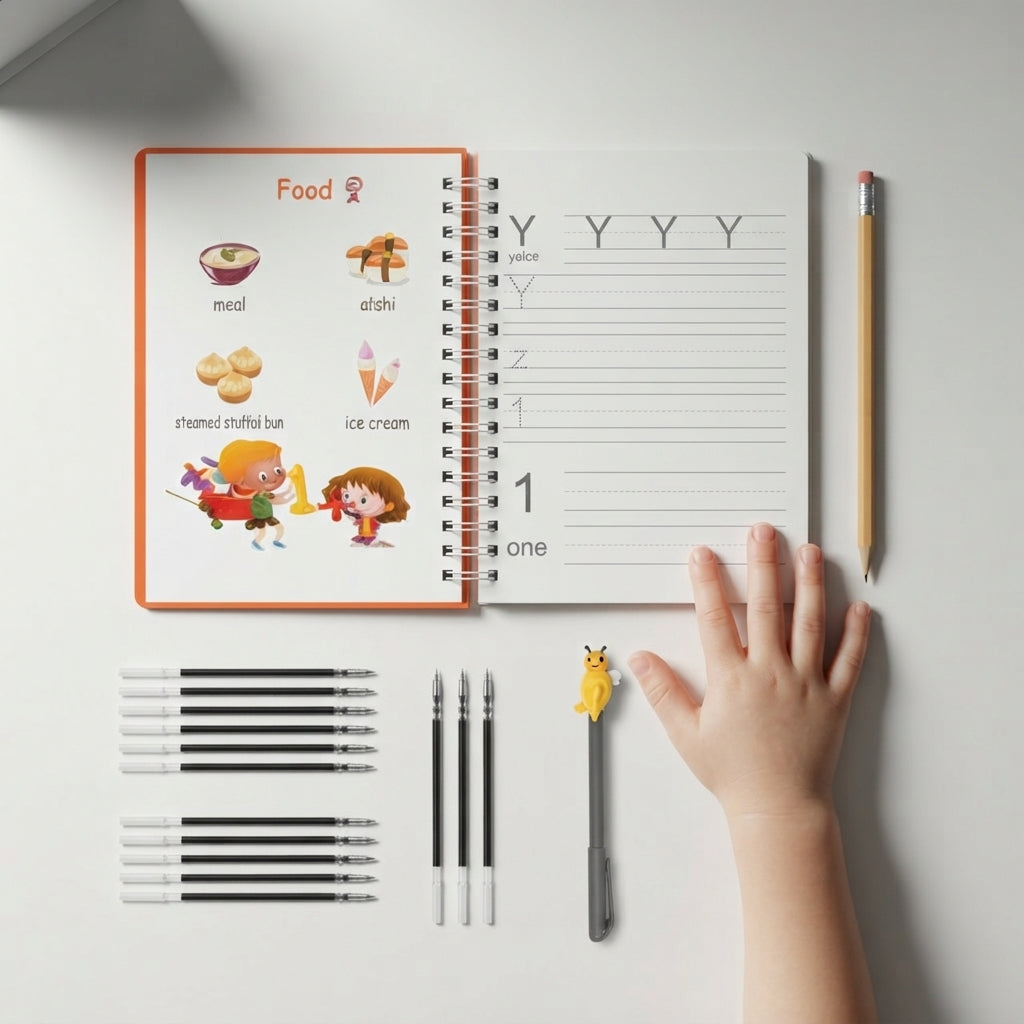 Magic Practice Copybook - Reusable Handwriting Workbook Set