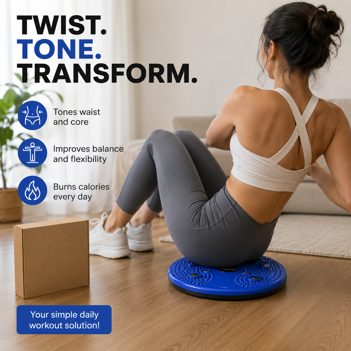 Tummy Twister Board for Waist Trimming & Core Exercise (Pack of 1)